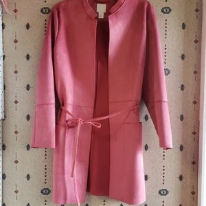 Pink suede jacket coat